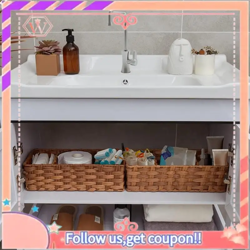 Upgraded Bathroom Toilet Organizer,Back Of Toilet Storage Basket,Waterproof Storage Baskets For Tank 3 Section 2Pack