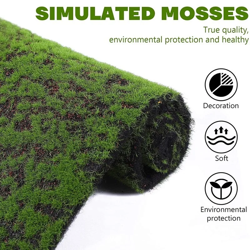 Artificial Green Moss Roll, Faux Moss