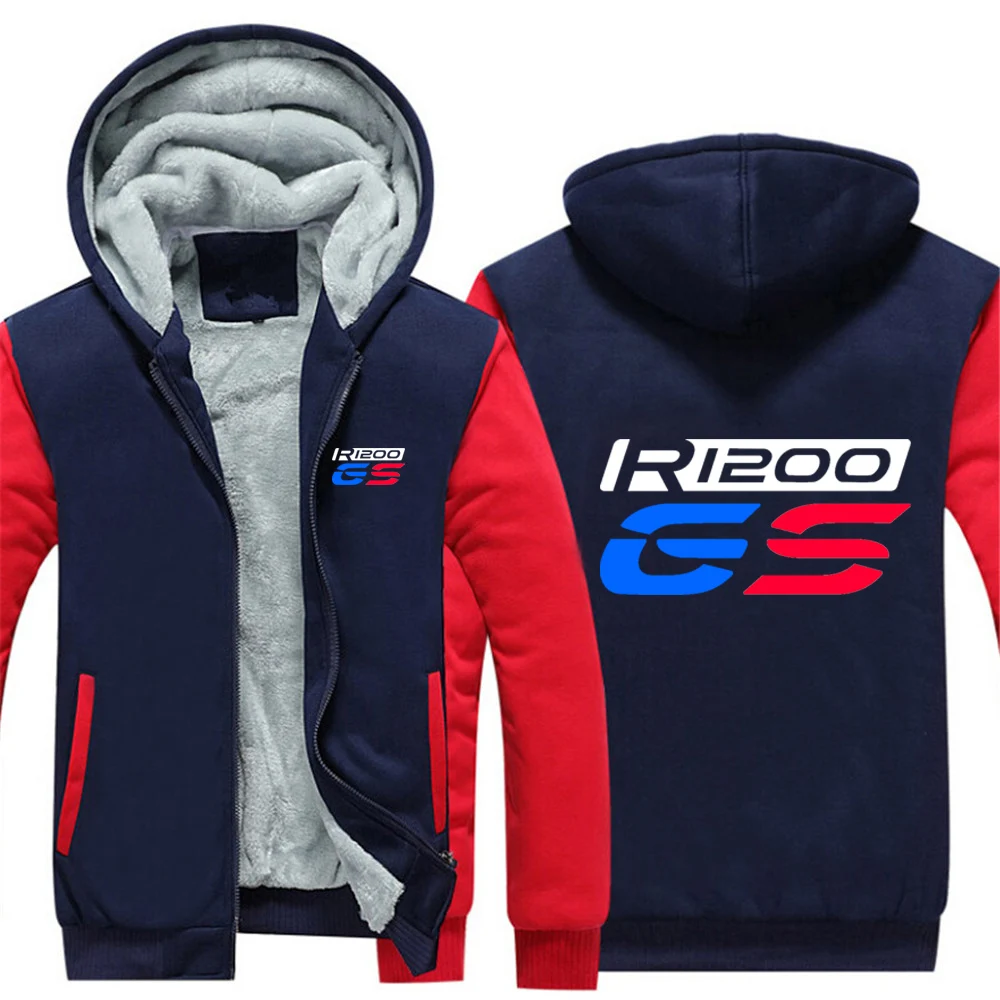 Men Windproof Padded Hooded Fleece Jacket Autumn Winter