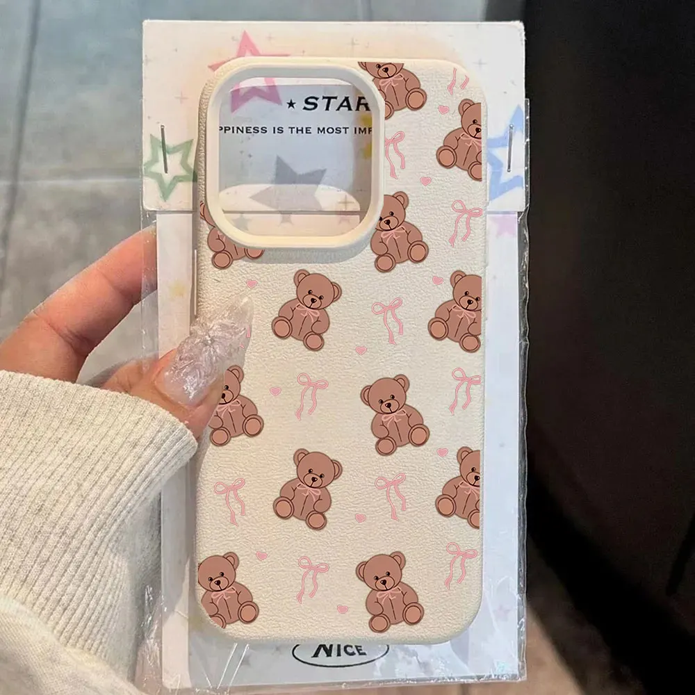 Lovely Bow Bear Silicone Phone Case