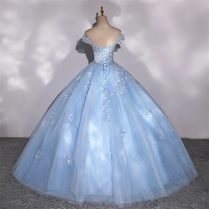 Ball Gown Casual Quinceanera Dresses Shiny Party Dresses 15