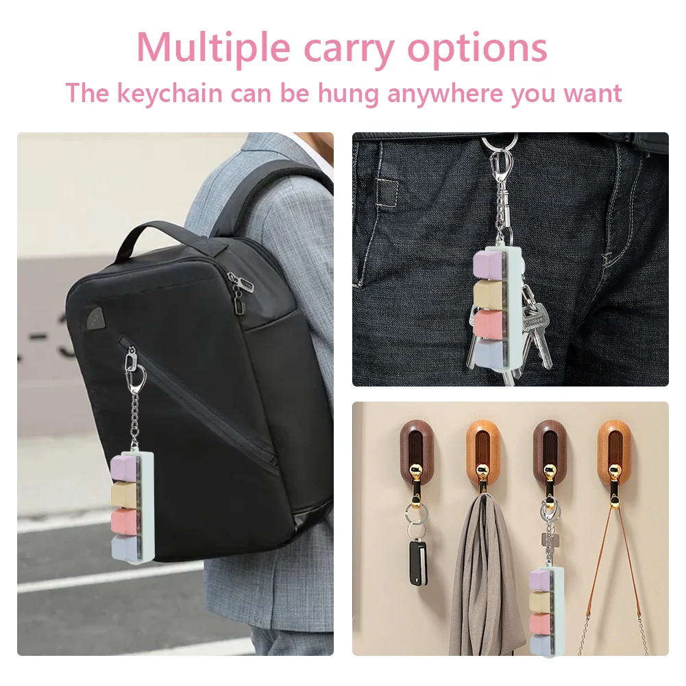 Keyboard Key Toy Party Stress Relief DIY Fidget Button Keycap Keychain for Children Adults Gifts