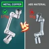 Metal 1080° Universal Rotation Faucet Sprayer Head 22/24mm Adaptor Washbasin Faucet Extender Aerator Bubbler Nozzle Kitchen Tap 2