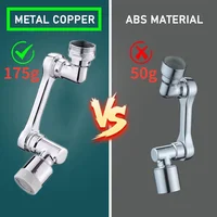 Metal 1080° Universal Rotation Faucet Sprayer Head 22/24mm Adaptor Washbasin Faucet Extender Aerator Bubbler Nozzle Kitchen Tap 2