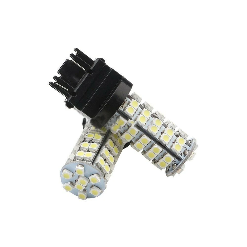 

2PCS Universal 3157 LED Daytime Running Light Bulbs 68-SMD Brake Light 6000K White 12V Car Auto Lights