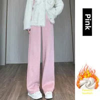 Maternity Pants Autumn Collection Fleece-lined Wool Knit Straight-leg Casual Pants Pregnant Women Spring Outer Wear Bell Bottoms 2