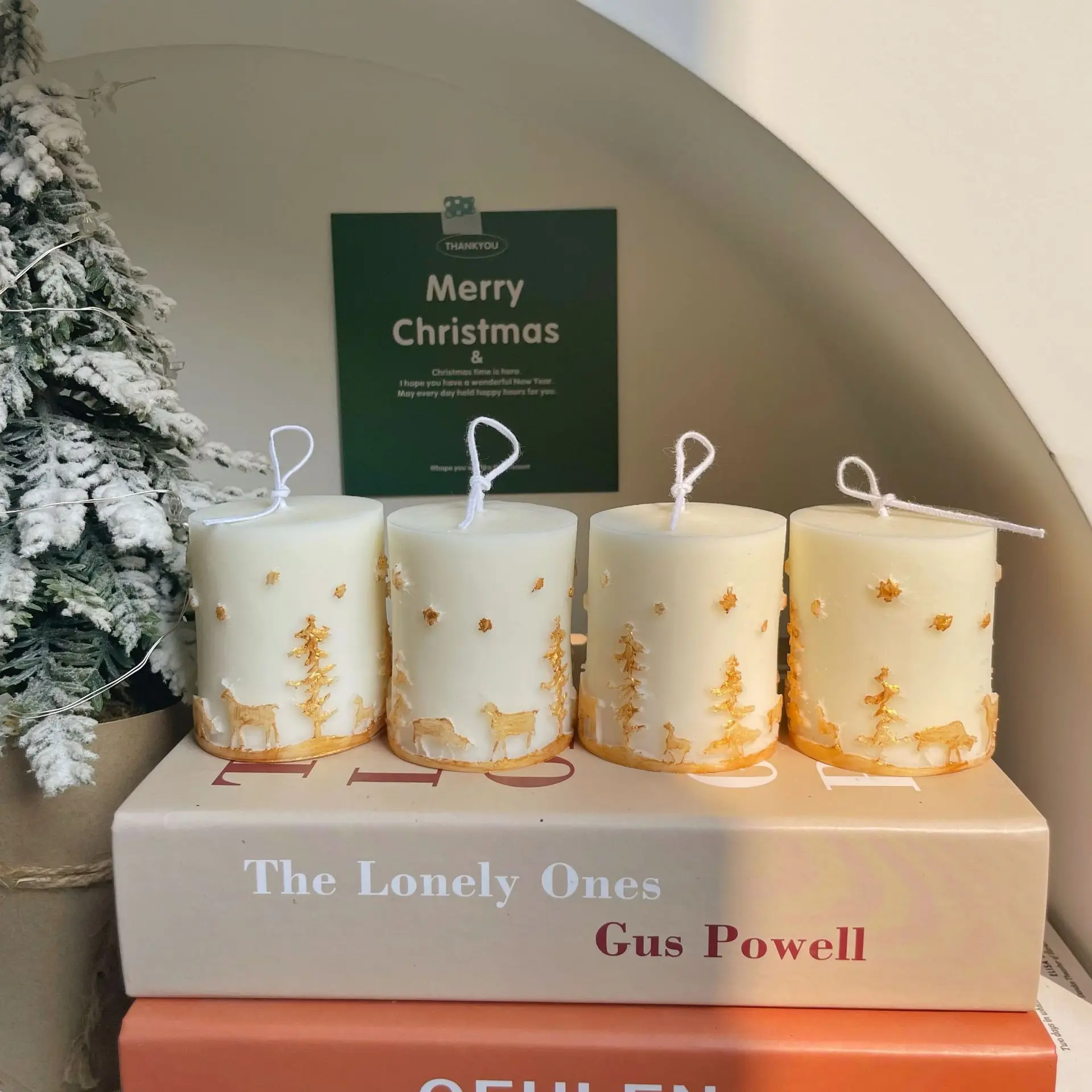 

Cylinder Candles Silicone Mold 3D Christmas Tree Pattern Beewax Candle Making Supplies Concrete Home Ornament Clay Molds