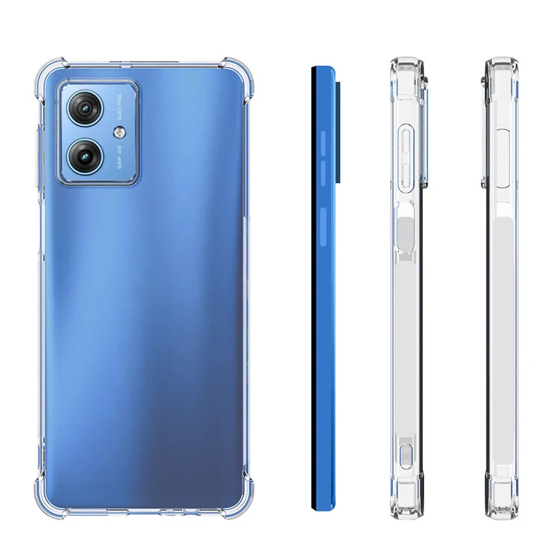 Custodia A Cuscino D'Aria Per Motorola Moto G54 5G Xt2343 Airbag Antiurto Cover Posteriore In Silicone Tpu Trasparente Custodia Morbida Per Moto G54 5