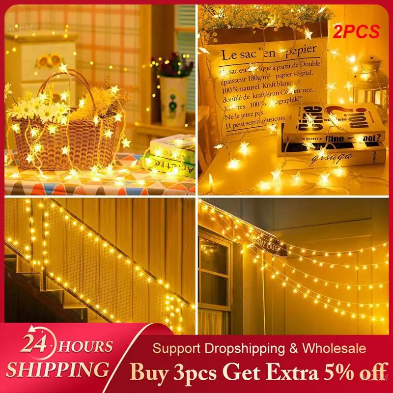 

2 шт., светодиодные гирлянды с искусственным жемчугом