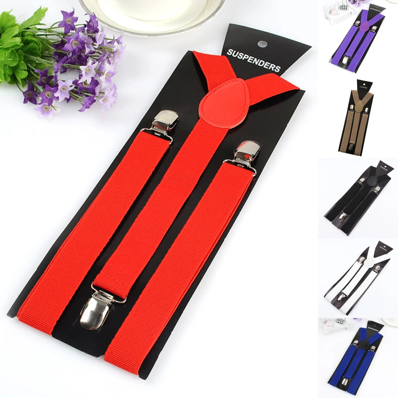 

Men Y-Back Straps Candy Color Adjustable Suspenders 2023 New Elastic Braces Women Pants Shirt Girl Skirt Accessories