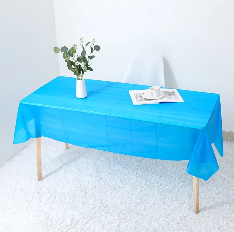 1pc Reusable Tablecloths BPA Free Plastic 137x183cm Dining Table Cover Cloth for Parties Picnic Camping Outdoor Disposable 6