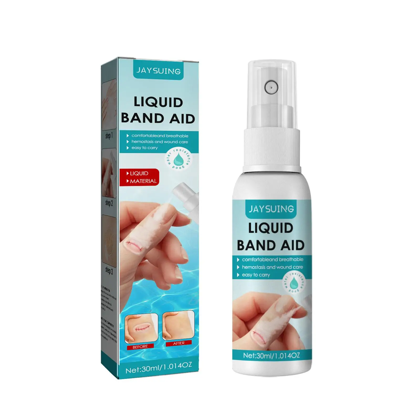 30ml Liquid Bandage Spray Waterproof for All Skin Areas Wound Healing Gel Hemostatic Adhesive,band aid