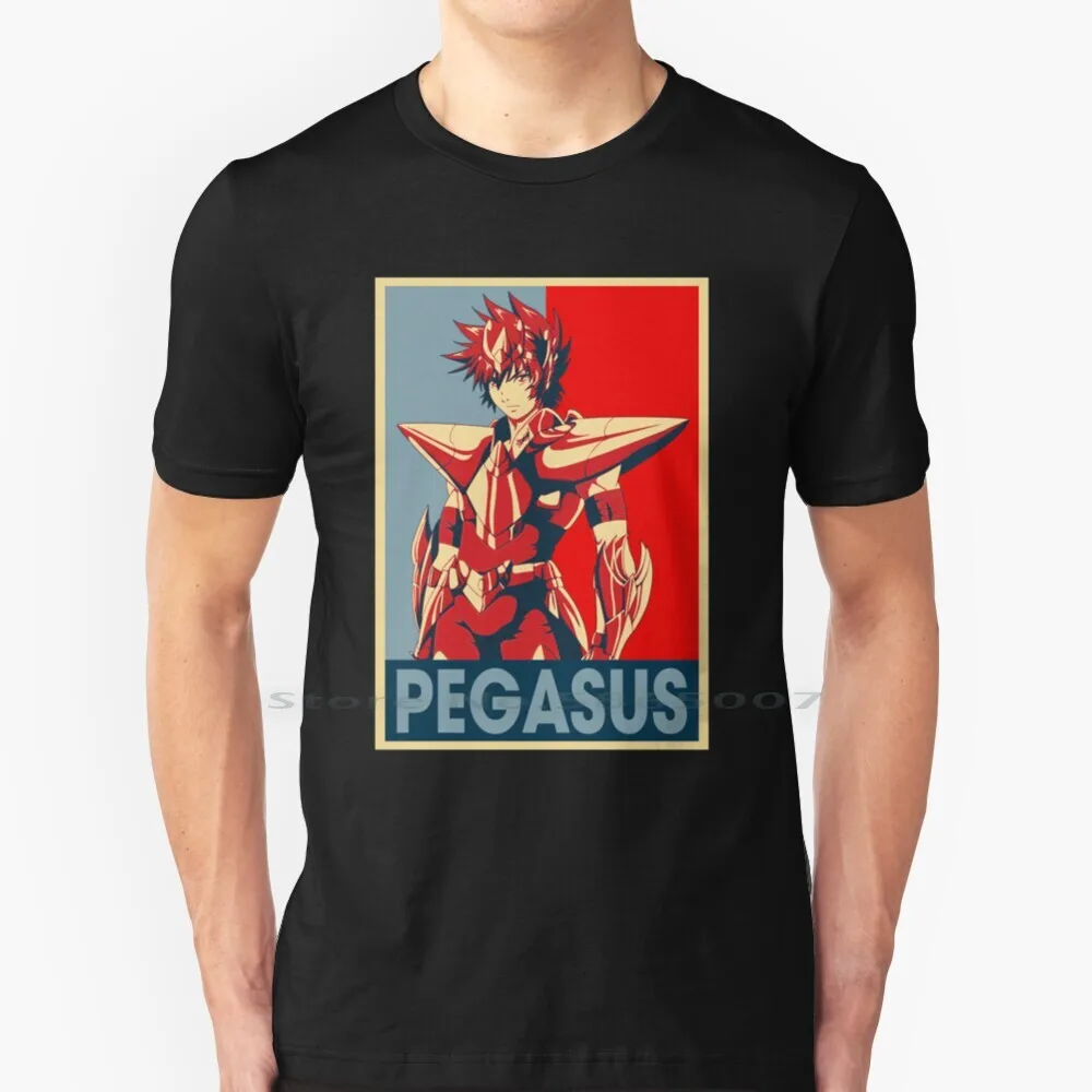 Pegasus Saint Seiya Anime Androjade Art For Fans T Shirt 100% Cotton St Seiya Saint Seiya The Lost Saint Seiya Personaggi Big