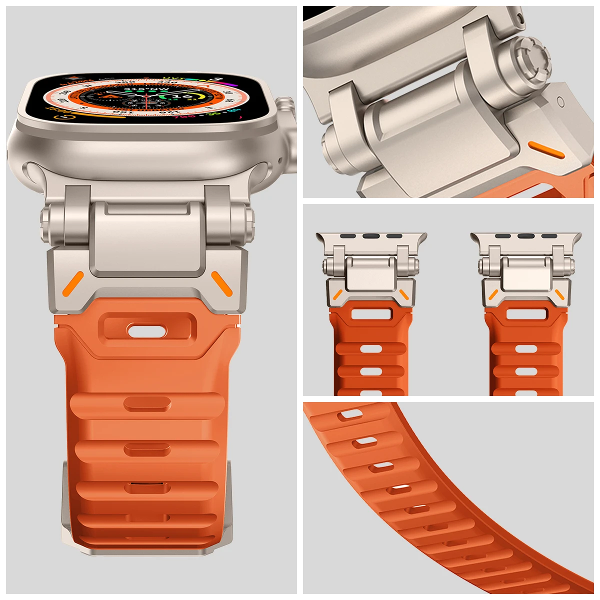 Titanium Silicone Loop Strap - Premium Sports Band