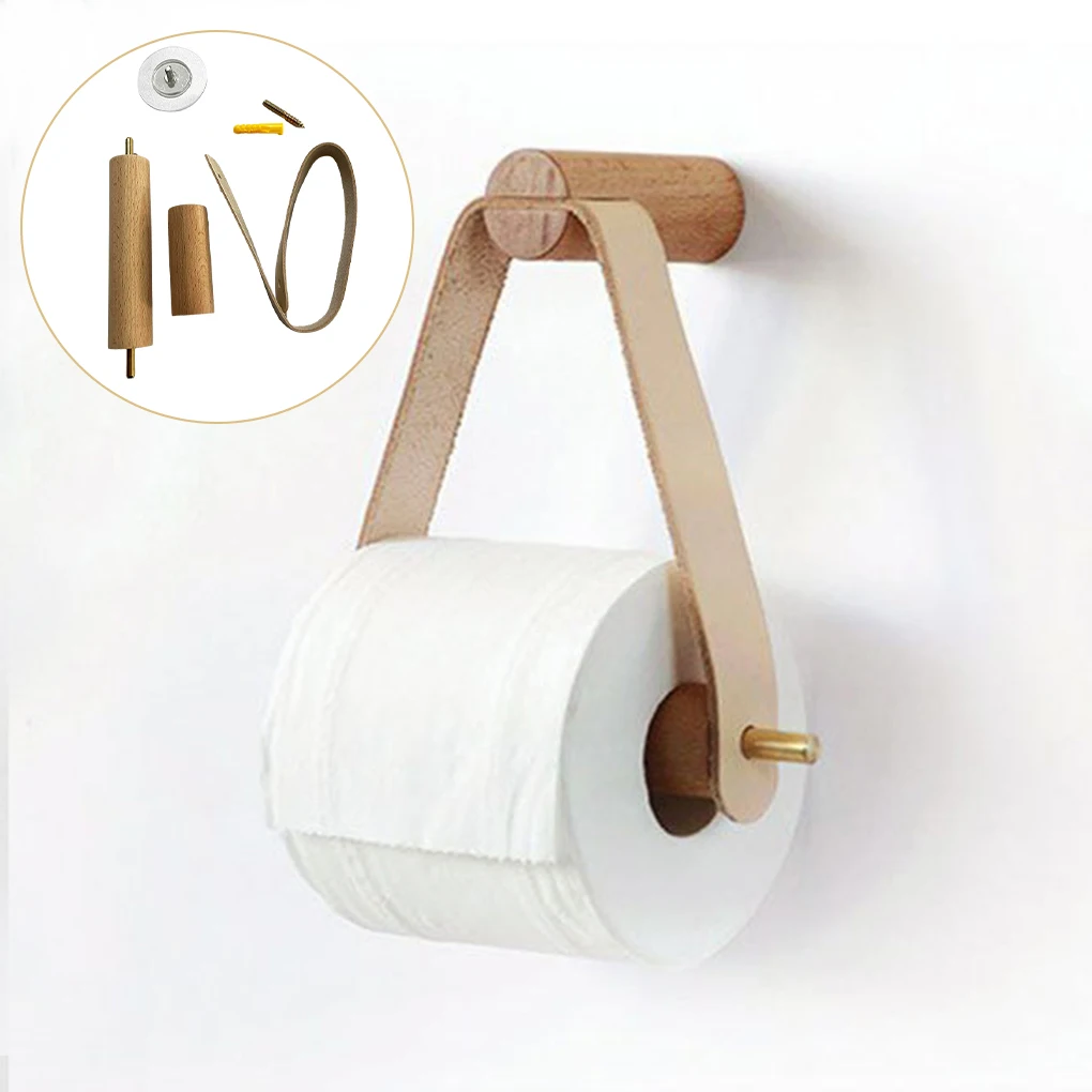 Dispensador de toallas de papel higiénico, soporte de rollo de papel de  madera para baño, soporte de papel de contacto, estante de almacenamiento  para el hogar - AliExpress