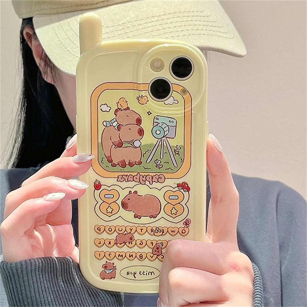 3D capivara telefone Design casos para iphone capas prova de choque 3d-capivara-telefone-design-casos-para-iphone-capas-prova-de-choque