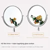 Telescopic Dressing Mirror Wall Mounted 8 Inch Magnifying Two-Sides Mirror Space Aluminum Black Makeup Mirror Cosmetic Lady Gift 2