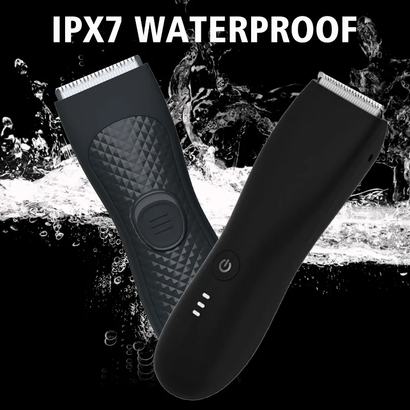 Men's Electric Groin Hair Trimmer Pubic Hair Trimmer Body Grooming Clipper for Men Bikini Epilator Rechargeable Shaver Razor 4
