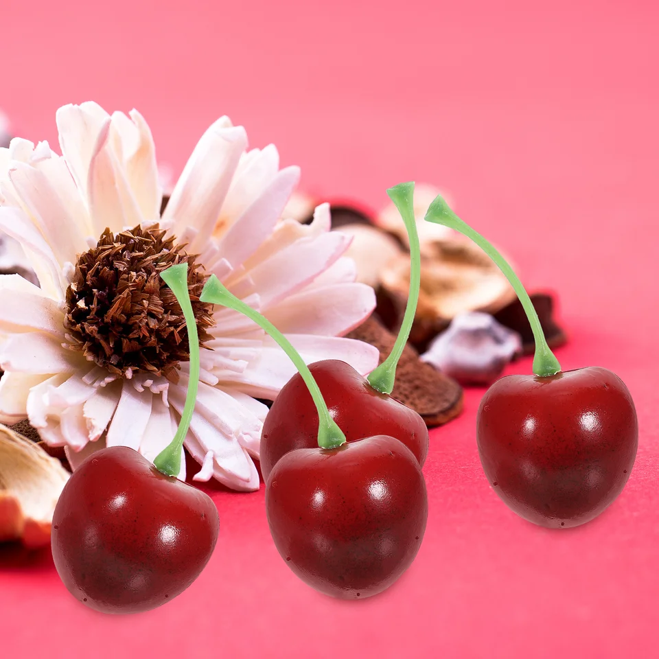 20pcs Realistic Artificial Cherries - Fake Fruit Decor For Kitchen, Party Displays & Photography Props