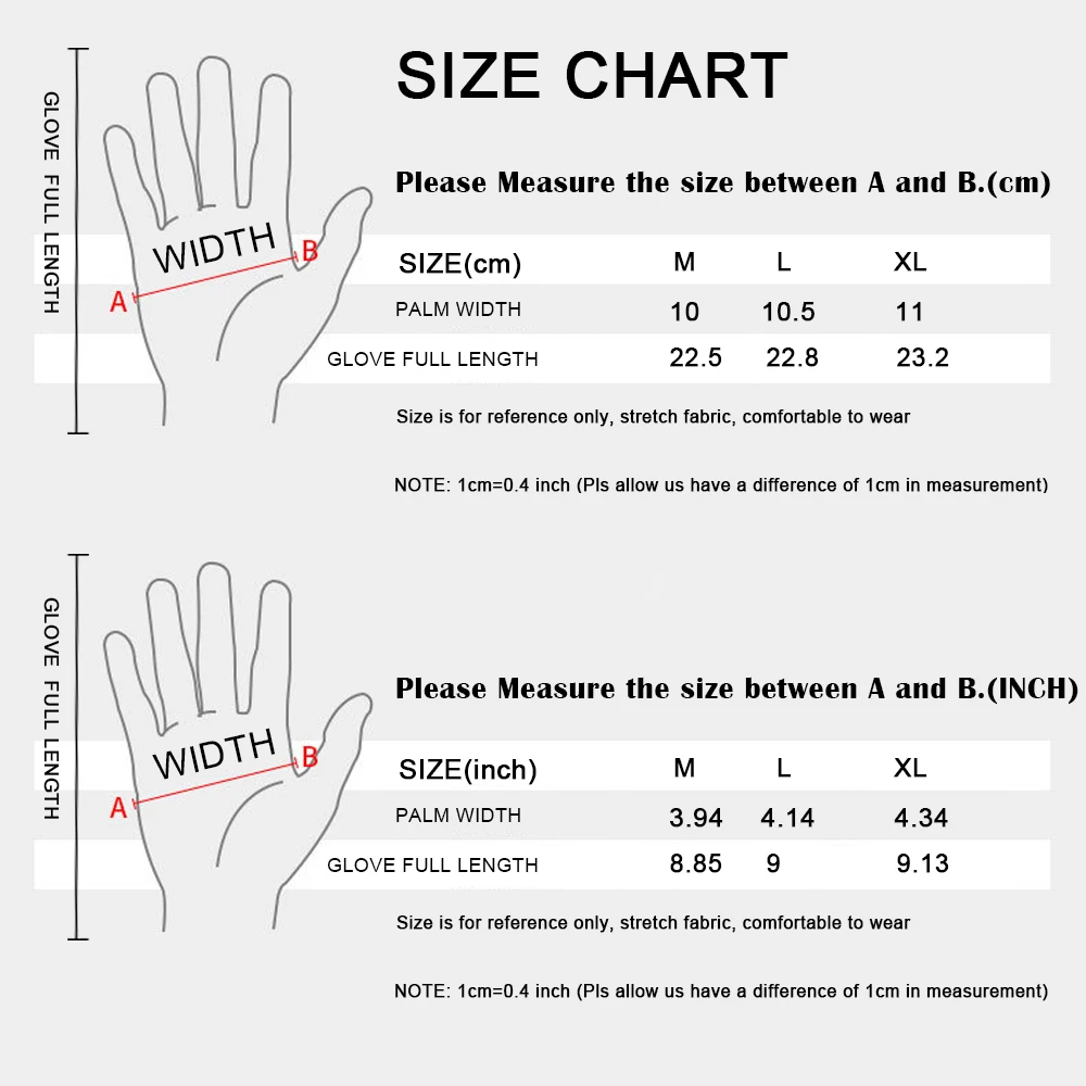 Full Finger Touchscreen Anti-slip Protective Gloves for Men Women Cycling Riding Biking Sport Workout Moto Glove W34