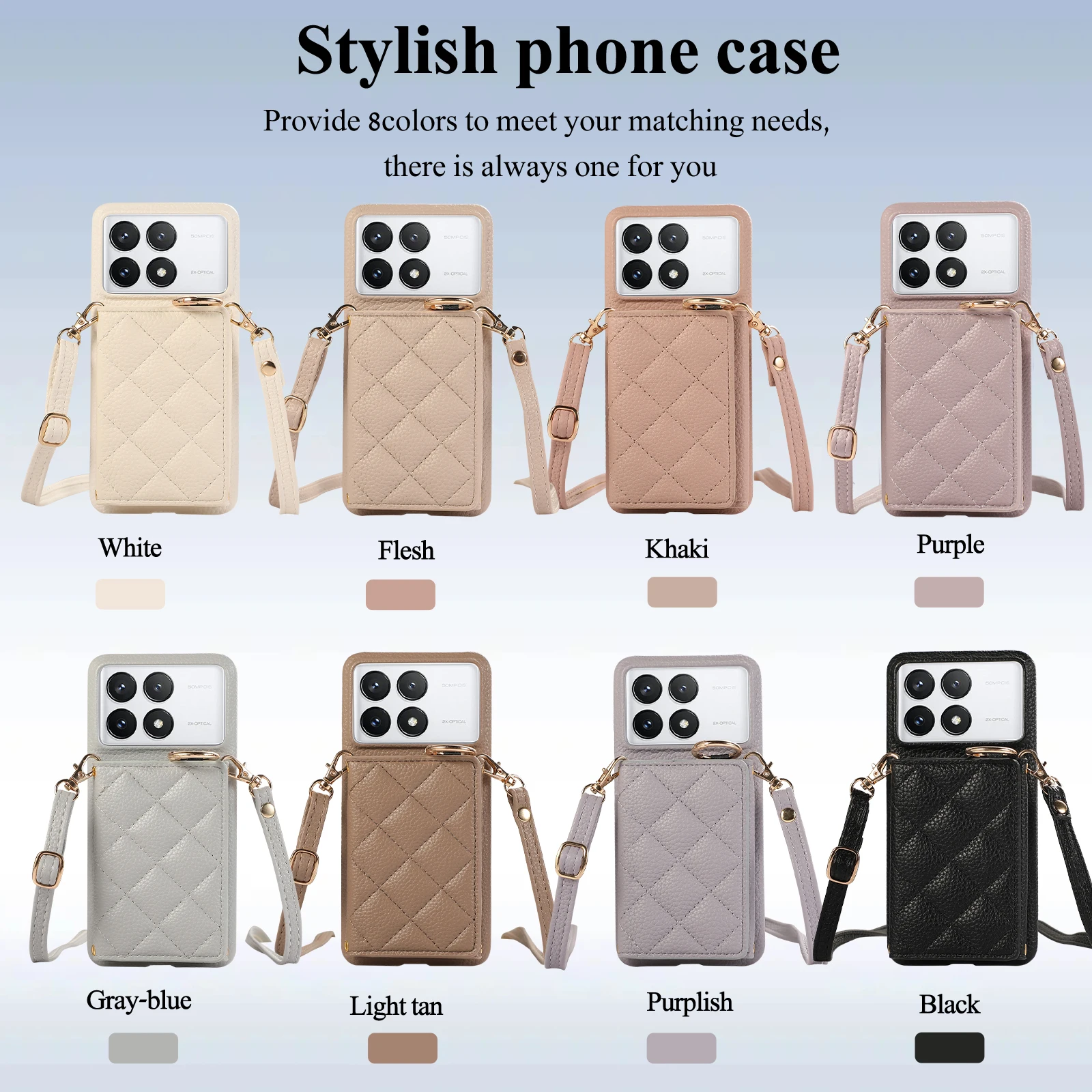 Étui portefeuille en cuir avec porte-cartes et anneau pour Xiaomi Redmi Note 13 Pro Plus 12 13C 13T POCO X6 NEO Triple Fold Cover_voghion.com