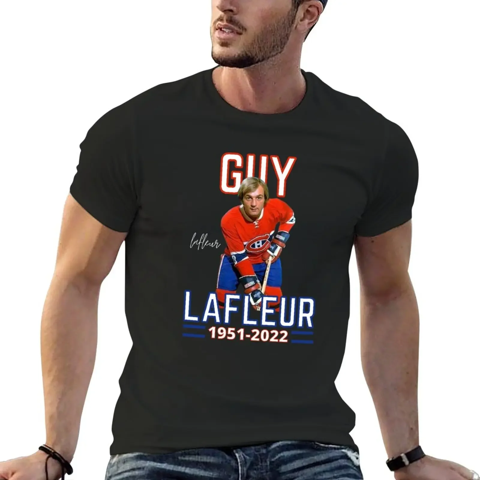 

Guy Lafleur T-Shirt summer clothes plus size tops mens tall t shirts