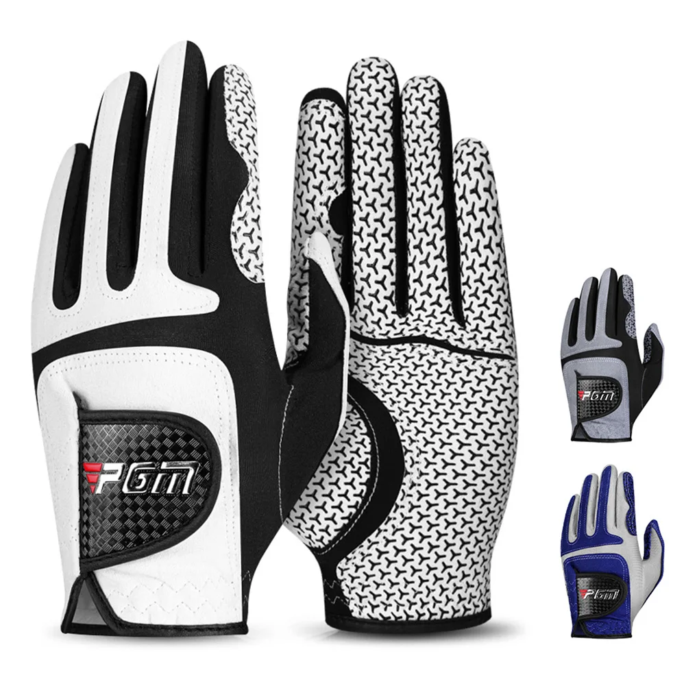 Golf High Elastic Magic Gloves Non slip Breathable Super Fiber Cloth Gloves for Men's Single Left Hand Blue Grey White