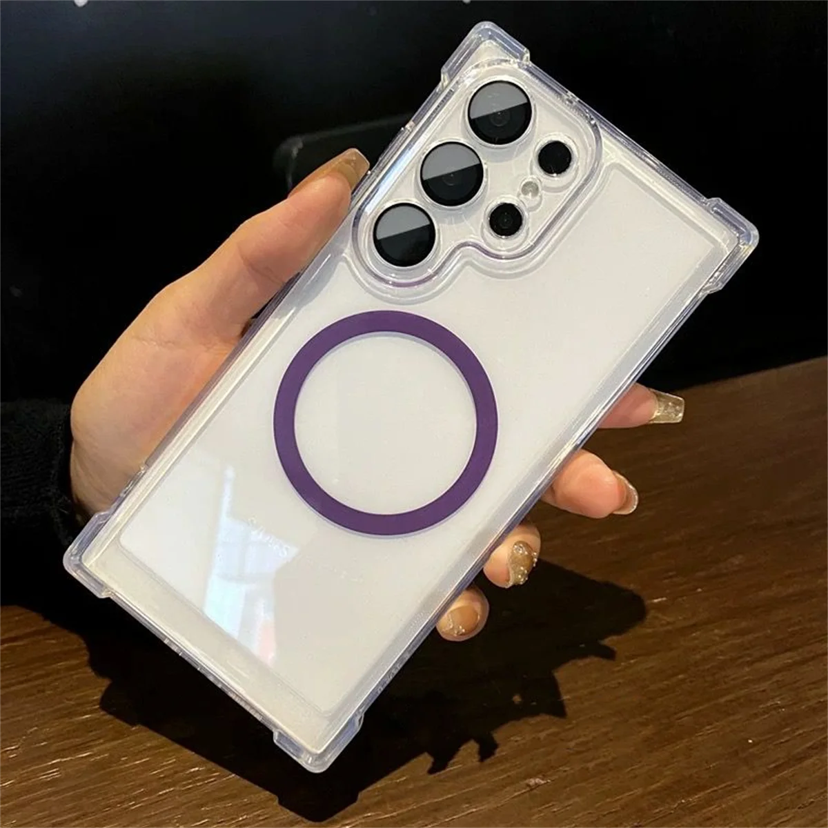 Transparent Armour Magnetic Case with Reinforced Shockproof Protection