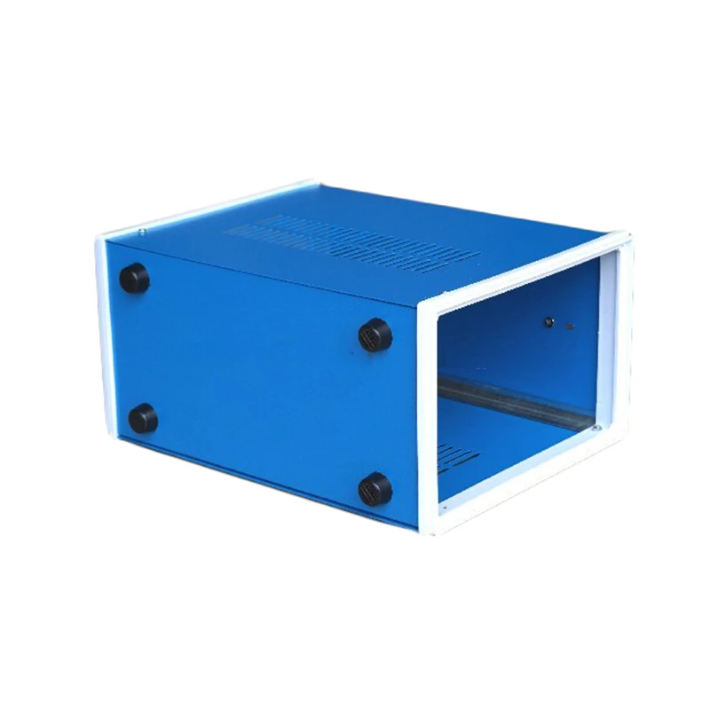 Boîtier De Jonction DIY Métal Bleu - Uxcell - 272x138x213 Mm - Avec Radiateur - Neuf