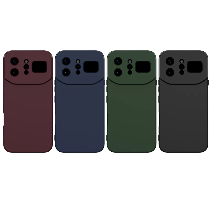 ELVEV Magnetic Soft Premium Silicone Phone Case with Flocking Interior and Strap Protection