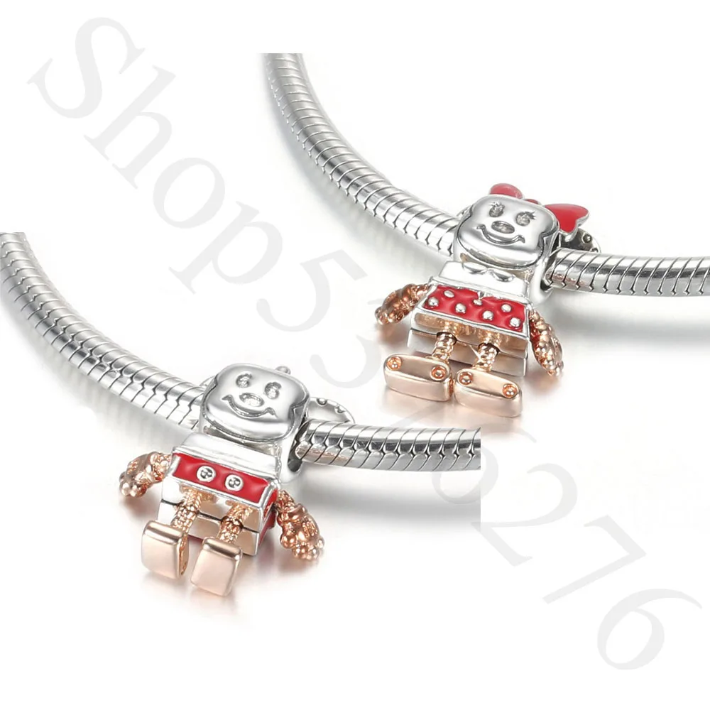 

Подлинные Подвески в виде женского браслета Пандоры в виде робота