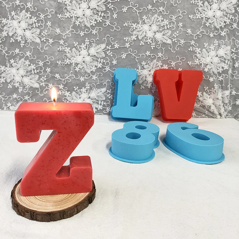 

Letter Molds Silicone 3D Number 0-9 Alphabet A-Z for Chocolate Fondant Mold Love-Letters for Birthday Cake Decoration DIY Baking