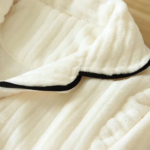 따뜻한 산호 플리스 여성 잠옷, 플란넬 두꺼운 커플 긴팔 라펠, 홈 서비스, 남성 잠옷 정장, 가을 겨울 5