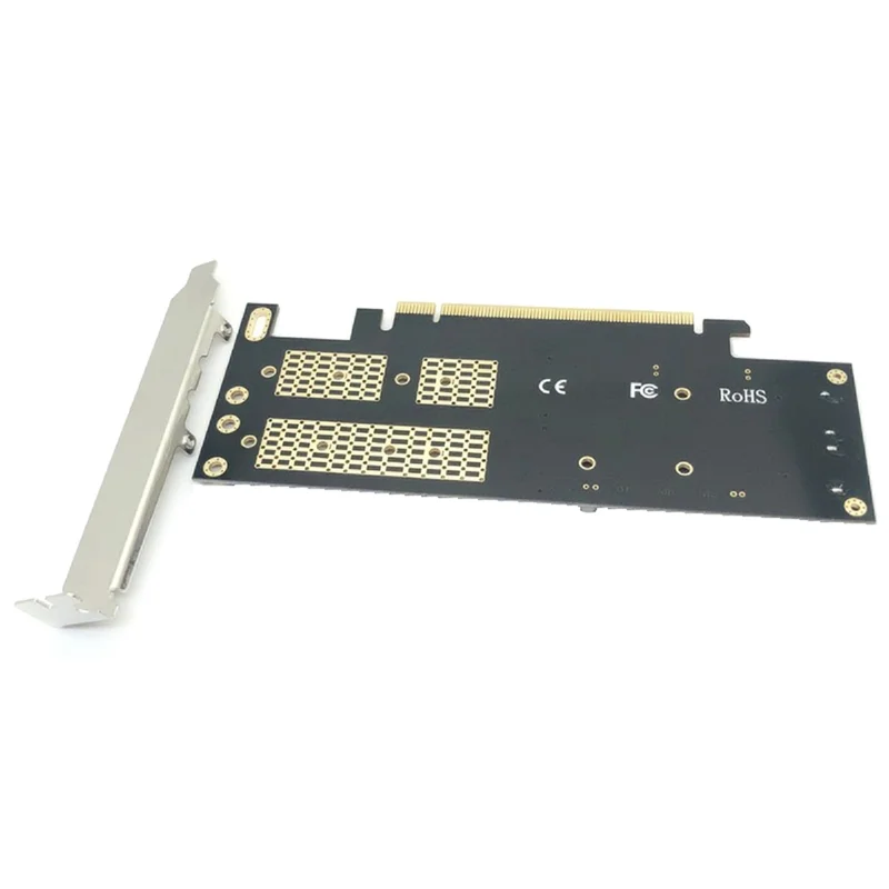 데스크탑 컴퓨터 라이저 카드, PCIE X16-M.2 M 키 NVME SSD, M.2 B 키 SATA SSD, MSATA SSD 어댑터 카드, 3 in 1