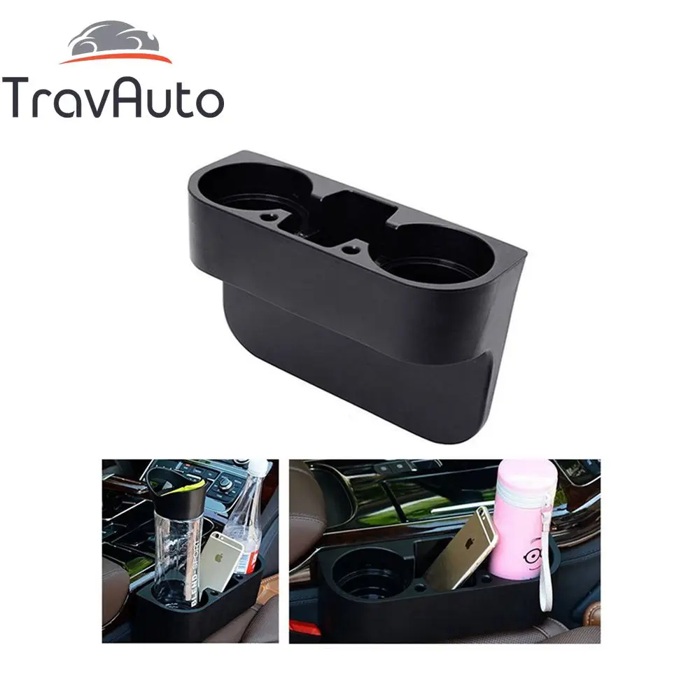 

Car Black Cup Holder Beverage Seat Seam Wedge Auto Universal Drink Mount for Truck