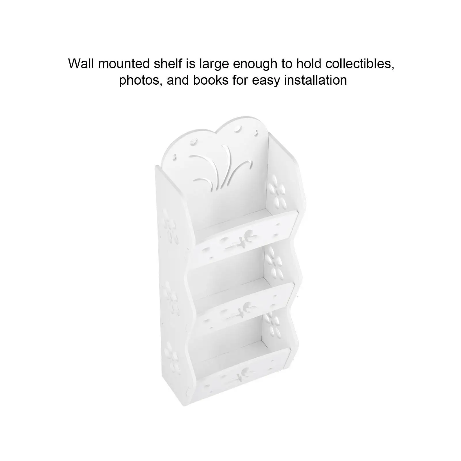 Description Picture 5 of item3-Layer Wall-Mounted Bathroom Shelf - Floating Storage Rack Organizer for kitchen & Bedroom, 45x18x7 cm