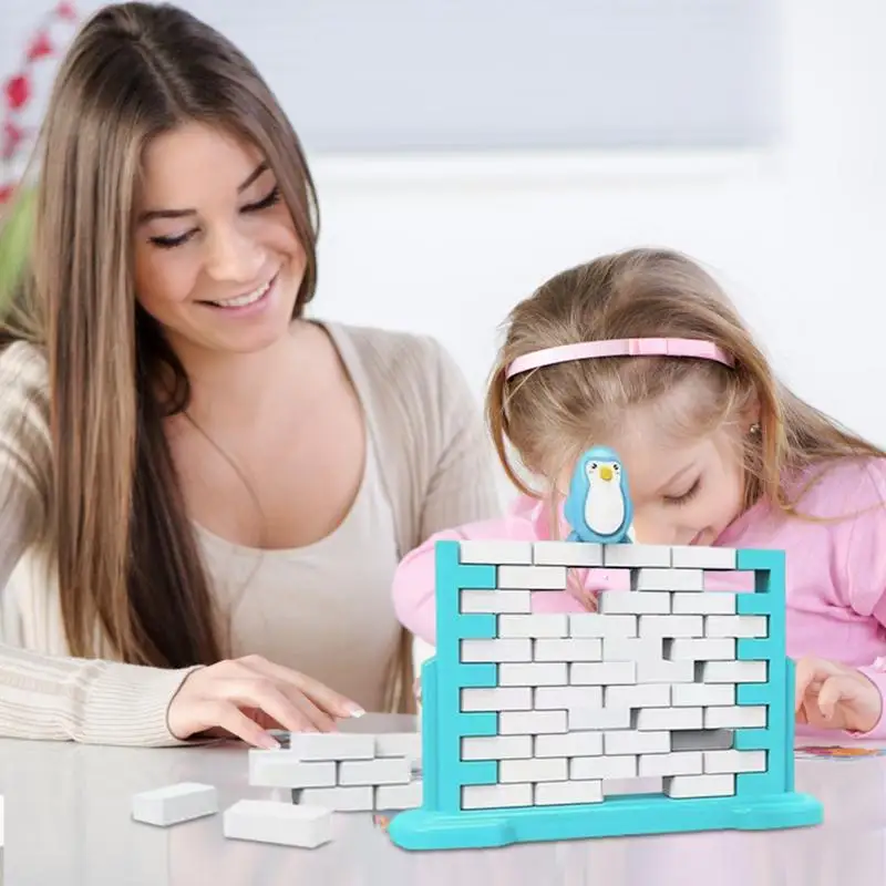 Knock On Ice Brick Saving Penguin Building Push Stacking Board Educational Parent-Child Interaction Wall Demolition Game 4