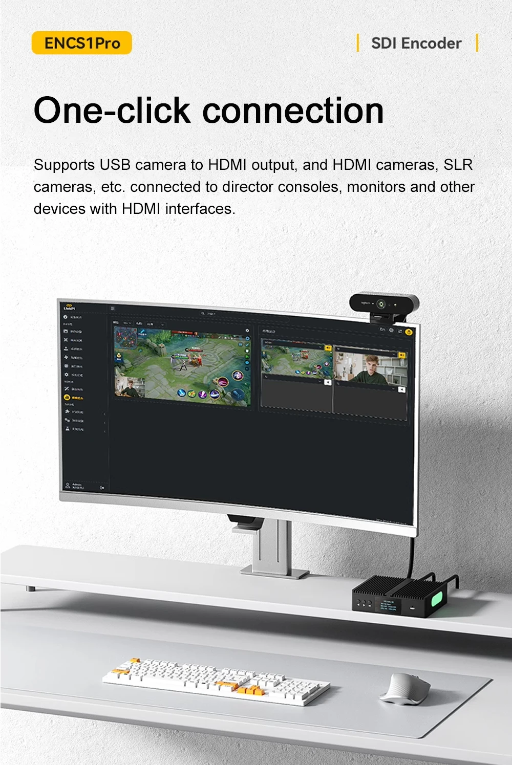 Link Pi ENCS1Pro 12G-SDI Video Codec 4K60 12G SDI Encoder H.265 Live Streaming B