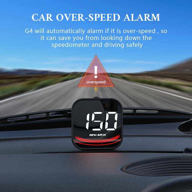 WYOBD G4 Head Up Display LED Auto  Speedometer Smart Digital Alarm Reminder GPS HUD Car  Accessories for All Car 2