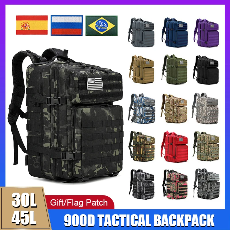 

50L 30L Military Backpack Men Tactical Waterproof Nylon Backpacks Trekking Camping Fsihing Bag Hiking Hunting Travel Rucksacks