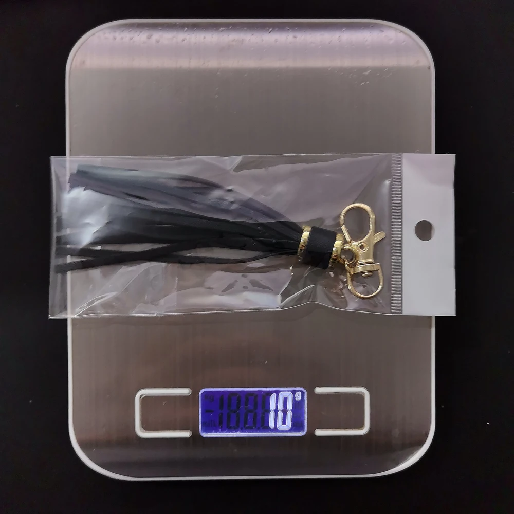 Alloy Lobster Clapes Leather Tassel Pendant Keychain For Women's Bag Accessories