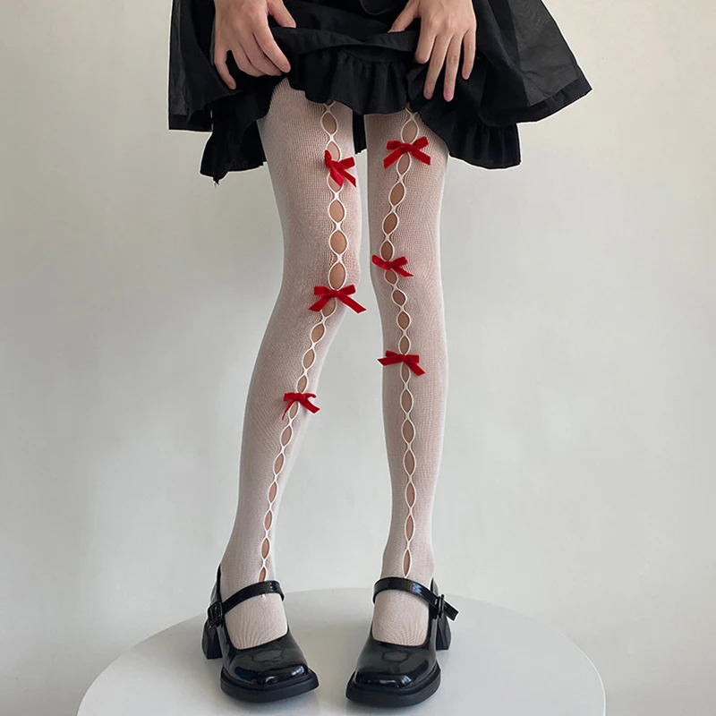 Sexy Lace Stockings with Bow Detailing for Women s Night Out Clubwear Date Cosplay Party Street Style Fashion