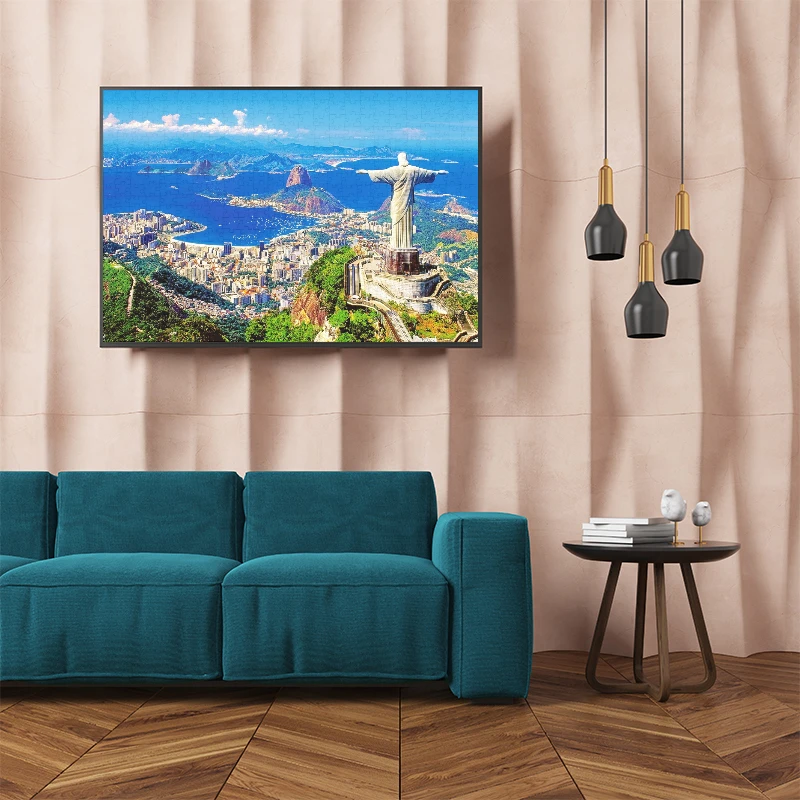 75*50cm Paper Jigsaw Puzzle 1000PCS Rio De Janeiro Adults