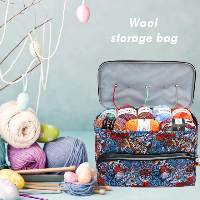 Knitting Storage Bag, Yarn Storage Organizer for Yarn and All Knitting  Accessories