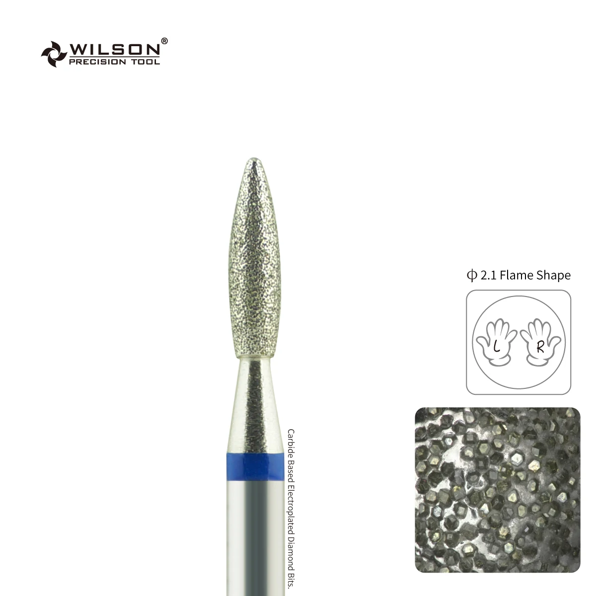 WILSON Flame Shape Diamond Bits-Nail Accessories/Tools/Manicure/Drill Bits 2