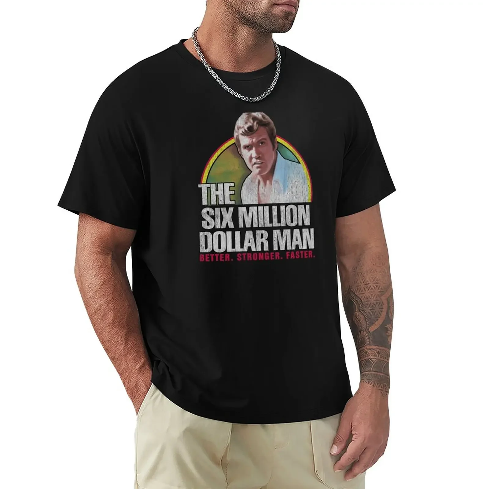 

The Six Million Dollar Man Sticker T-Shirt quick drying shirt custom t shirt oversized t shirts mens graphic t-shirts anime