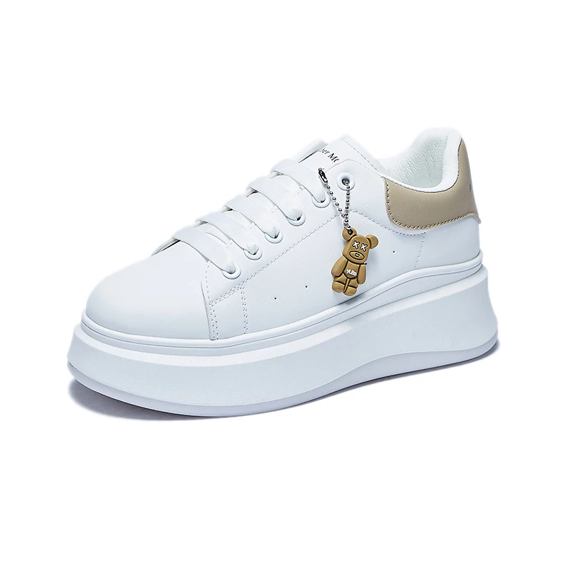 Description Picture 4 of itemLuxury McQueen Designer Women Flats Shoes Breathable Light PU Board shoes Women's Skateboard Shoes Height Increasing 4CM Loafers