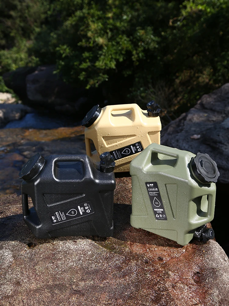 12L 물 용기 주전자 누출 없음 물 저장 용기 휴대용 대용량 야외 하이킹 액세서리