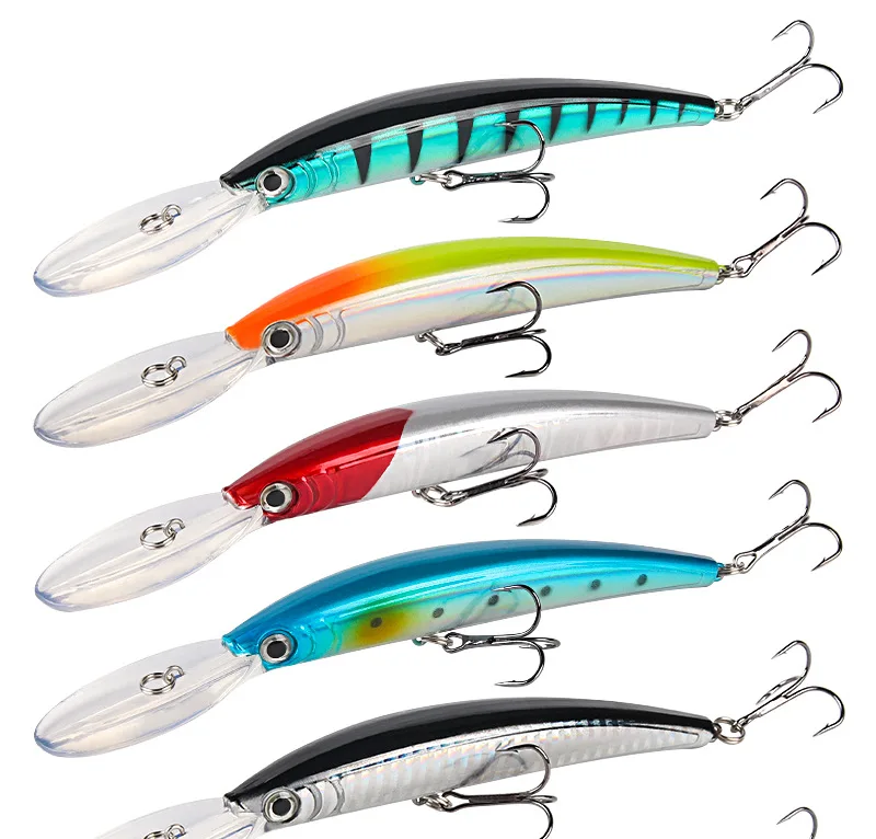 1/5/10 Stück 17,5cm 16g Bionischer Minnow-Angelköder, Kunstköder für Barsch, Trolling, Crankbait-Wobbler mit 3D-Augen zum Karpfenangeln – Detail 12