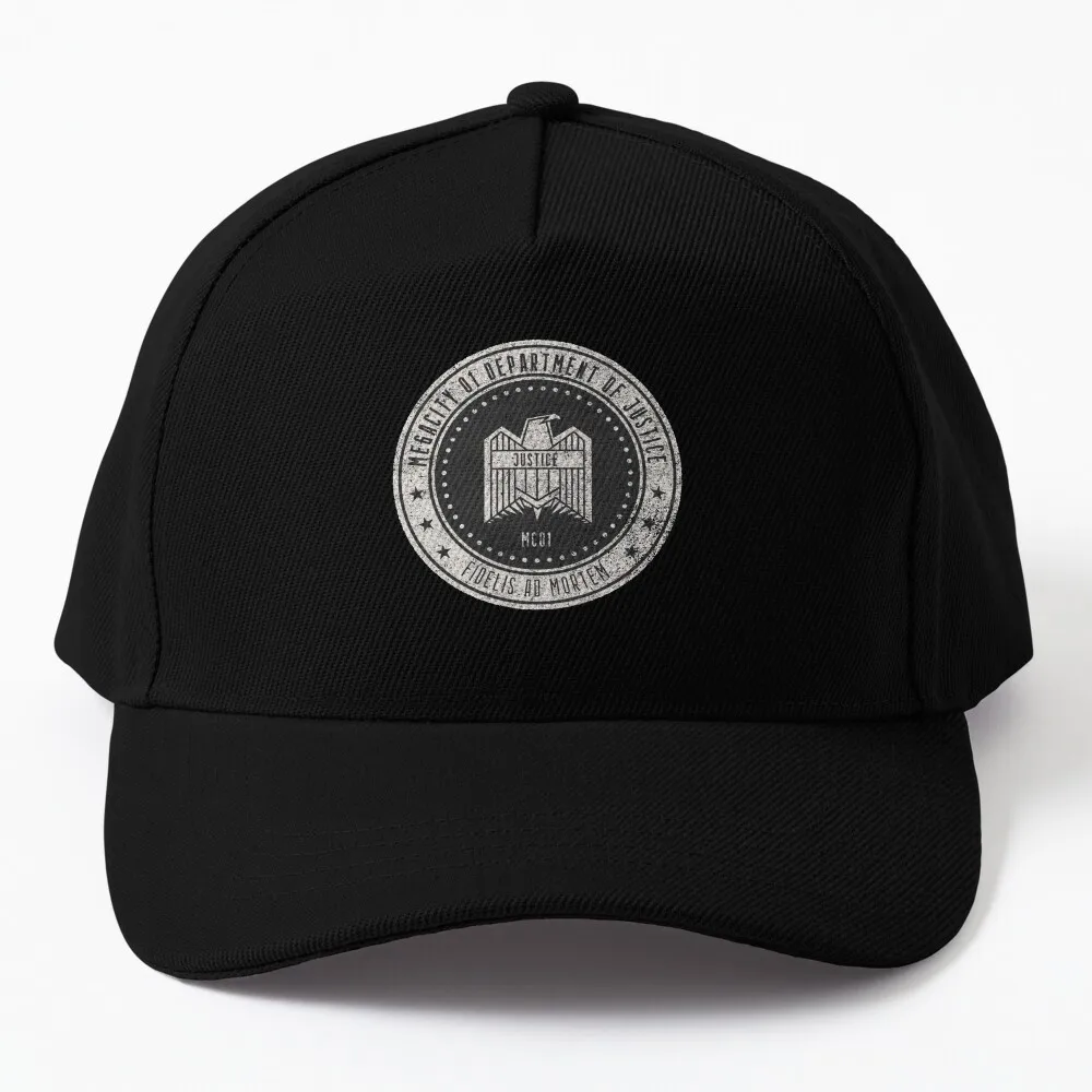 

Megacity One Department of Justice Baseball Cap Bobble Hat black Military Cap Man Golf Hat Man Women'S Beach Hat Men'S